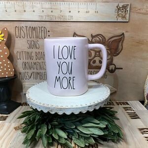 Rae Dunn Pink 'I Love You More' Mug